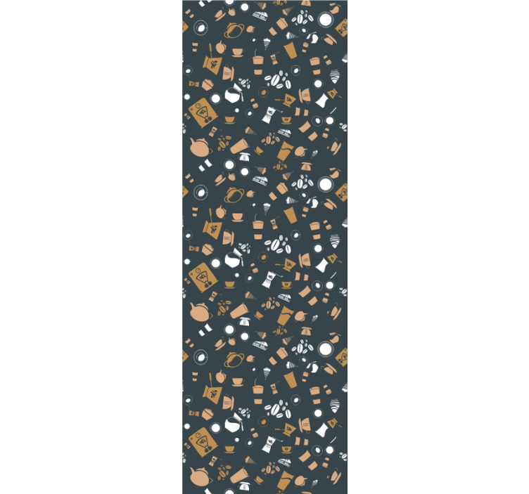 Kitchen roller blind with coffee seamless pattern - TenStickers