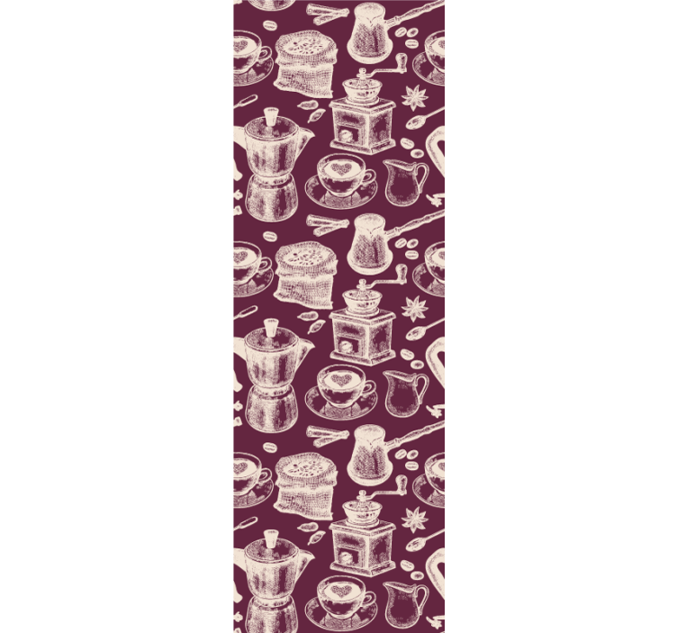 Kitchen roller blind coffee pattern design - TenStickers