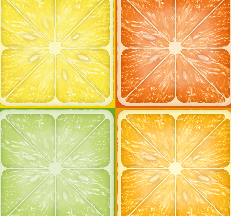 Kitchen roller blind in vibrant citrus design - TenStickers