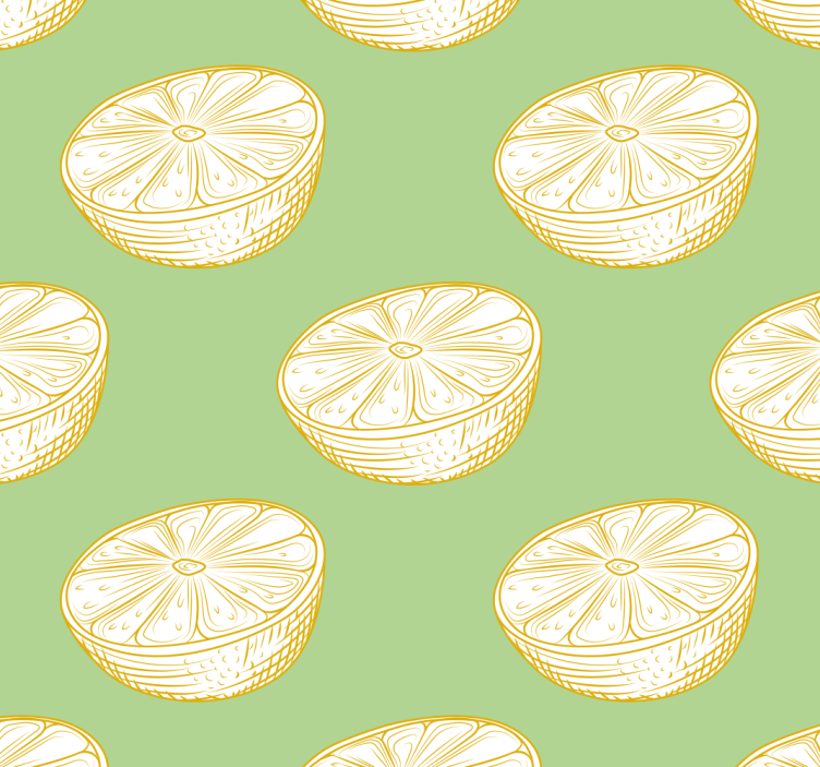 Kitchen roller blind hand drawn lemon design - TenStickers