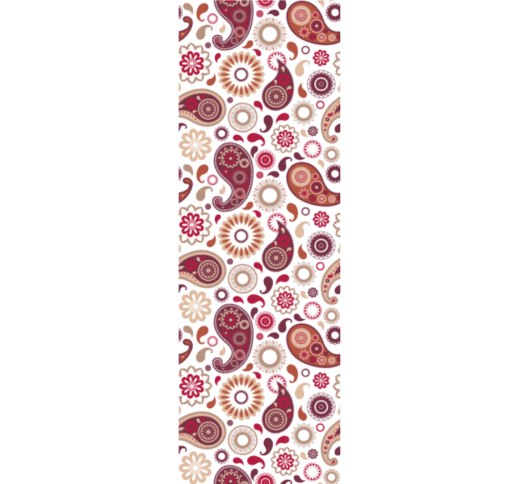 Kitchen roller blind with white paisley design - TenStickers