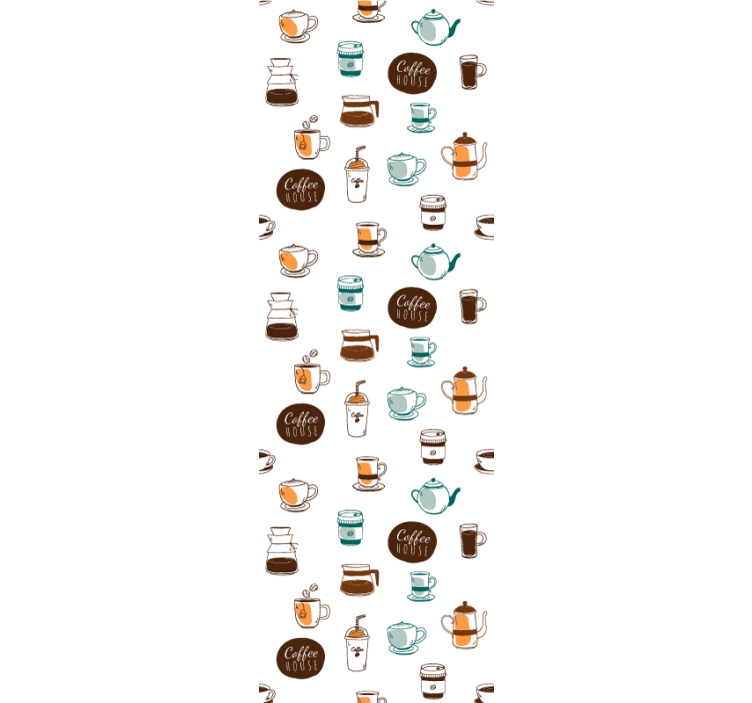 Kitchen roller blind coffee house cafe design - TenStickers
