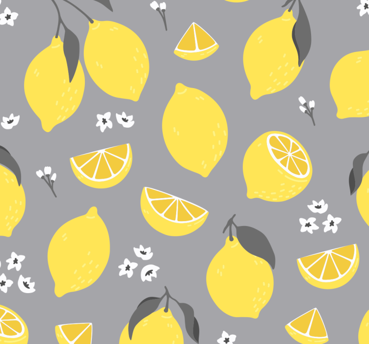 Kitchen roller blind tropical lemon - TenStickers