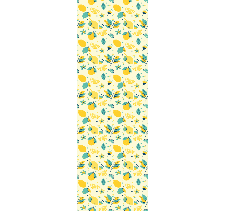 Kitchen roller blind with playful lemons design - TenStickers