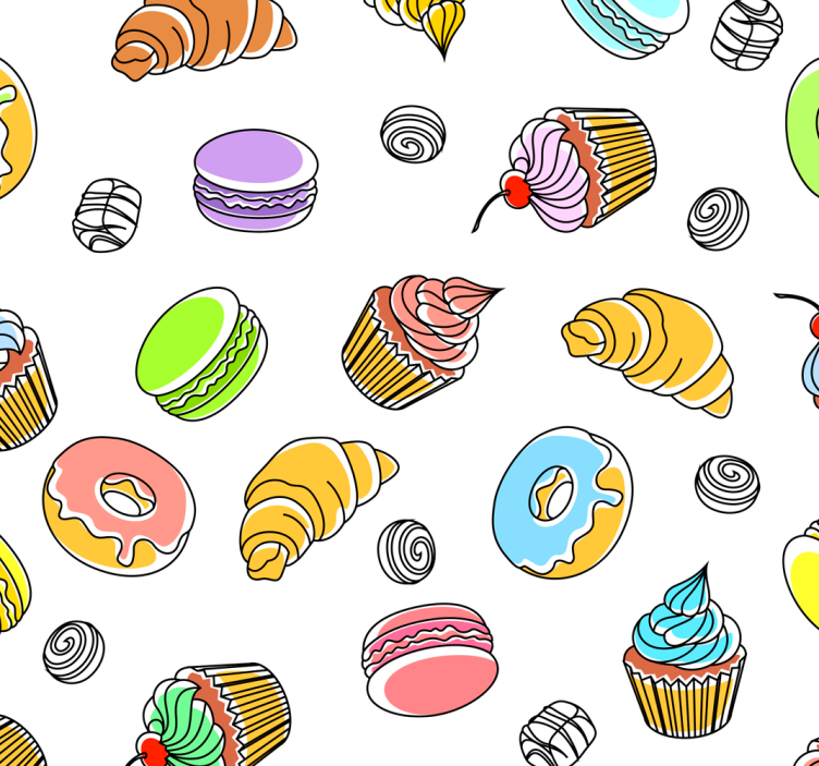 Kitchen roller blind for scrumptious pastries - TenStickers