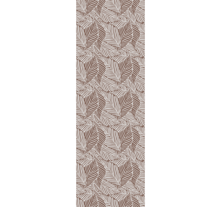 Dining room roller blind terracotta leaves - TenStickers