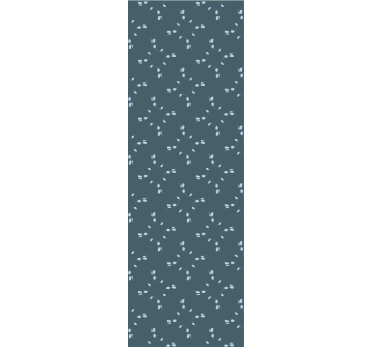 Dining room roller blind in blue magnolia pattern - TenStickers