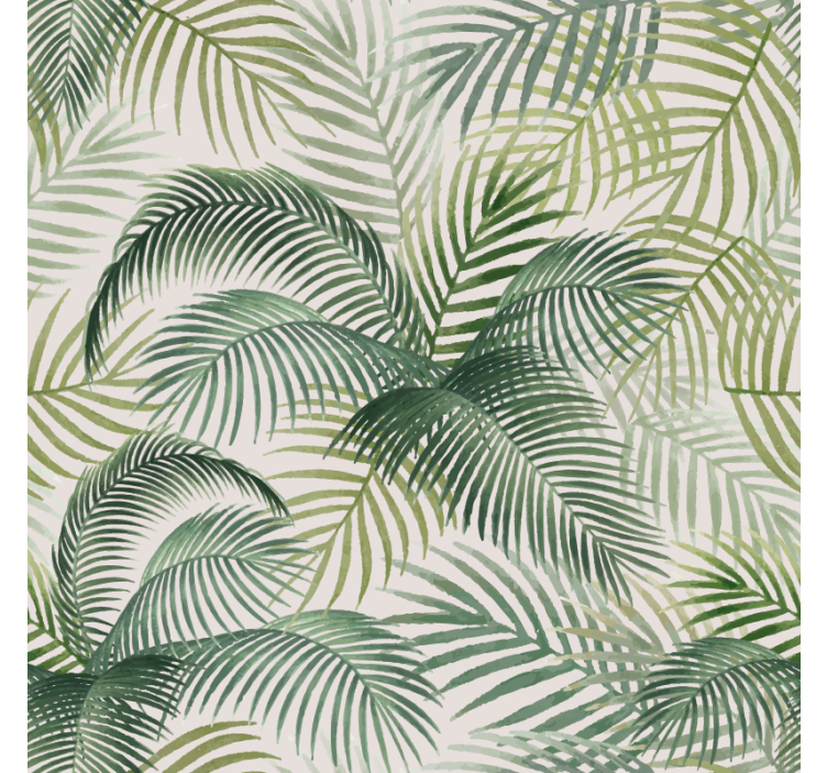 Dining room roller blind wild green leaves design - TenStickers