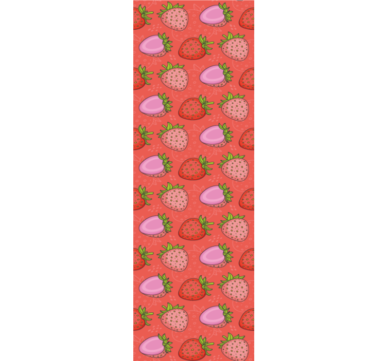 Dining room roller blind seamless strawberry design - TenStickers