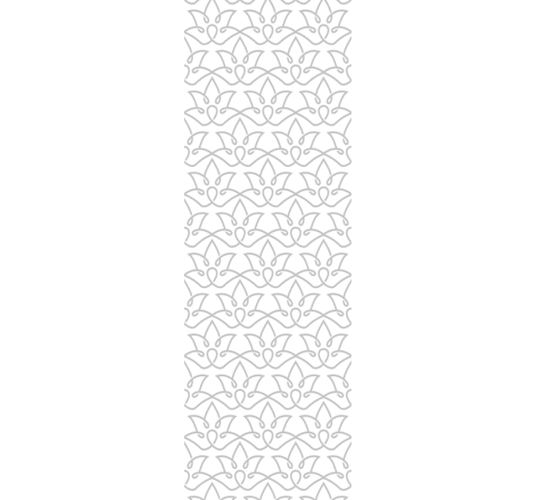 Dining room roller blind in modern floral gray pattern - TenStickers