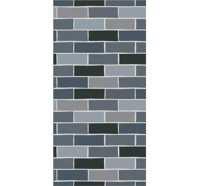 Dining room roller blind light gray brick design - TenStickers