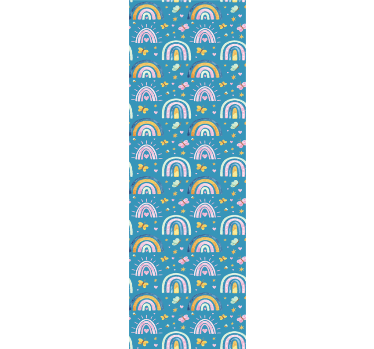 Children room roller blind butterfly rainbow design - TenStickers