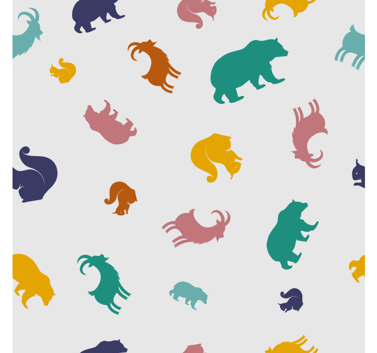Children room roller blind chamois and bears design - TenStickers