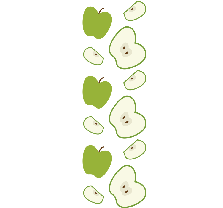 Happy green apples children room roller blind - TenStickers
