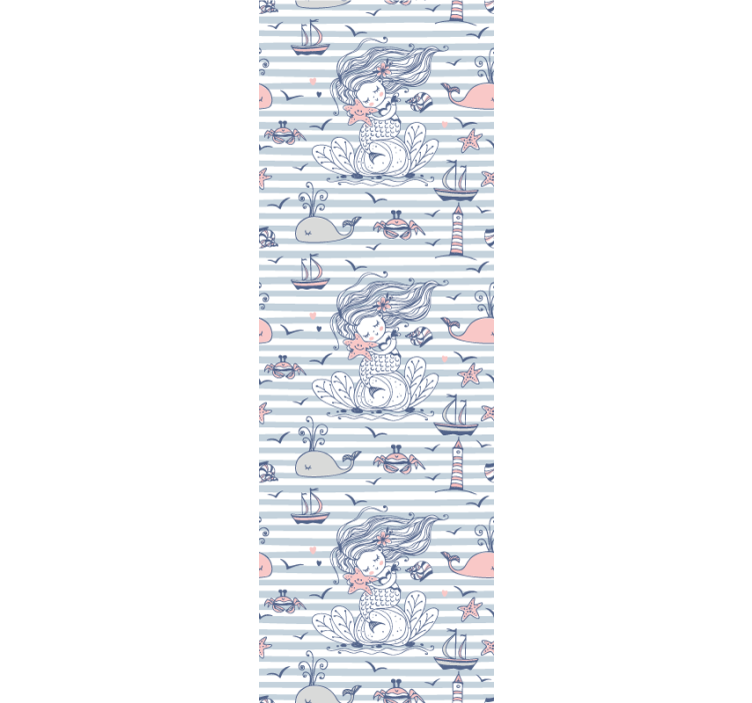 Children room roller blind with cute mermaid design - TenStickers