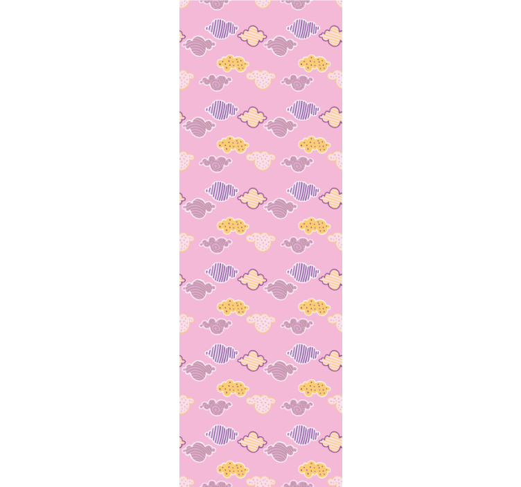 Children room roller blind with pink cloud design - TenStickers