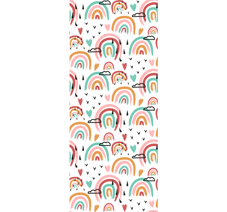 Children room roller blind watercolor rainbow pattern - TenStickers