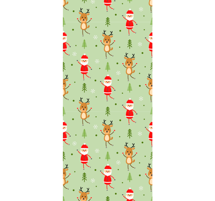 Children room roller blind santa claus and reindeer - TenStickers
