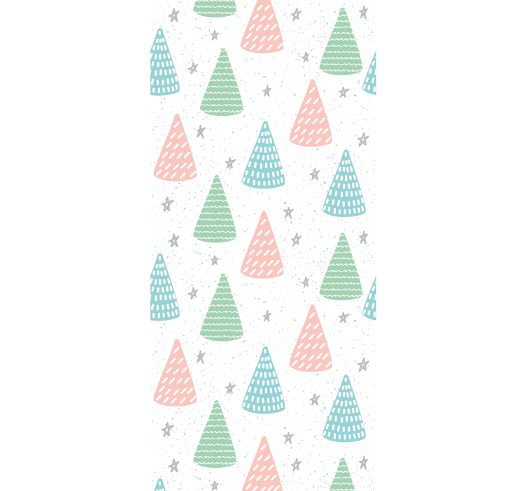 Children room roller blind gray stars and trunks - TenStickers