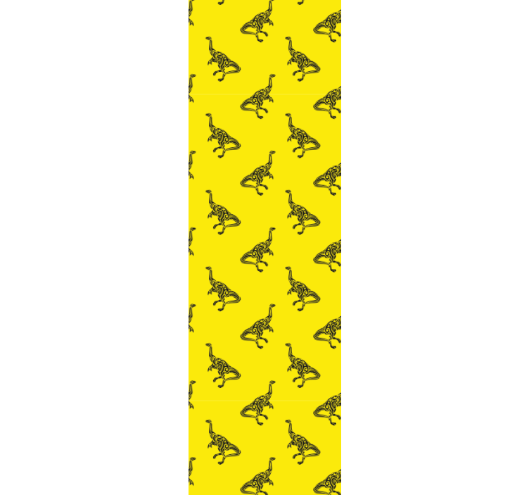 Children room roller blind brachiosaurus symbols yellow - TenStickers