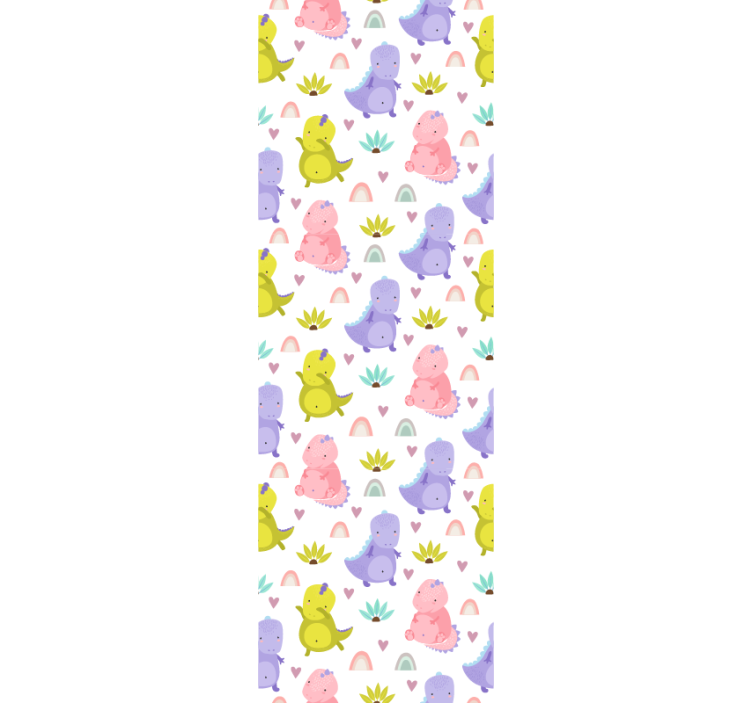 Children room roller blind with colorful dinosaur pattern - TenStickers