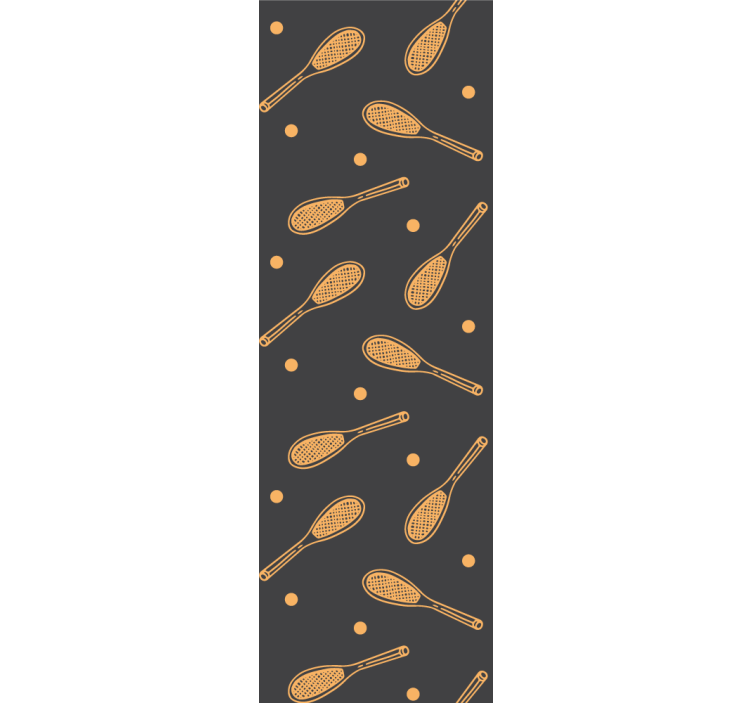 Children room roller blind orange rackets - TenStickers