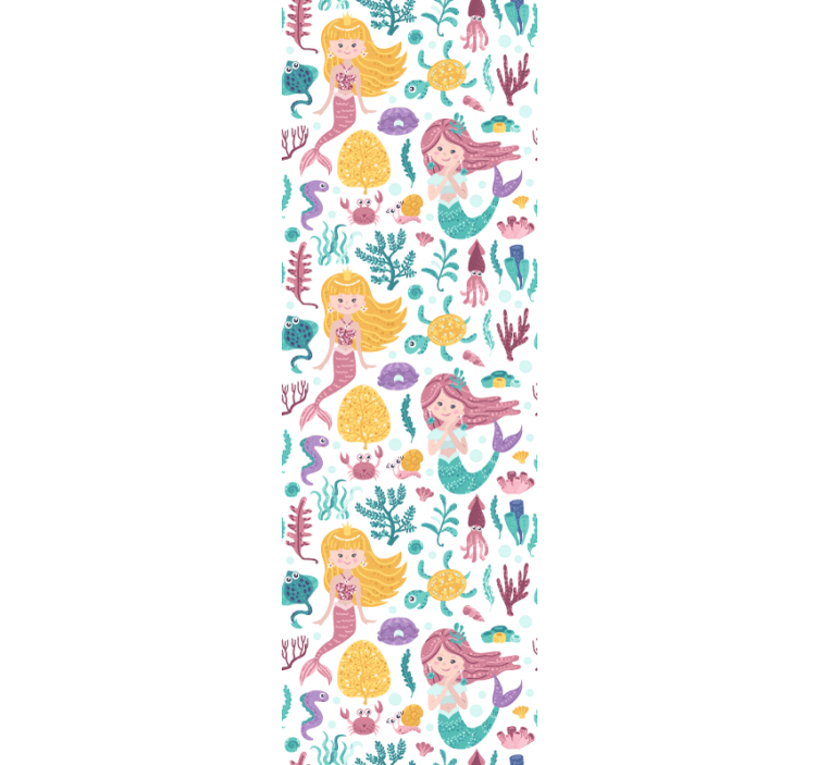 Children room roller blind mermaids and crabs - TenStickers