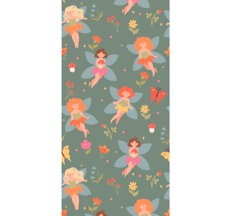 Children room roller blind floral design - TenStickers