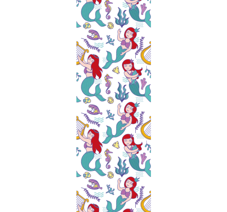 Children room roller blind mermaid ariel smiling - TenStickers