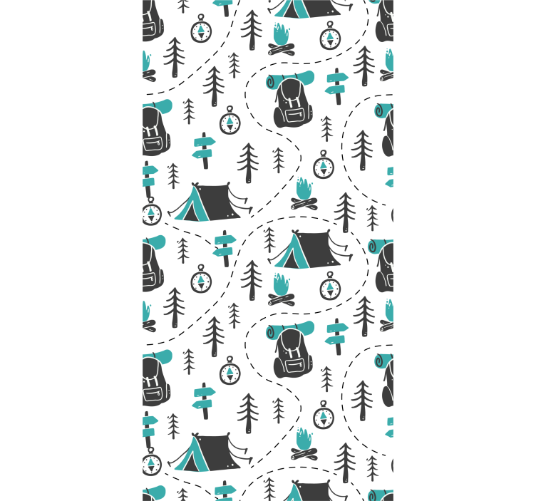 Children room roller blind with camping nature design - TenStickers