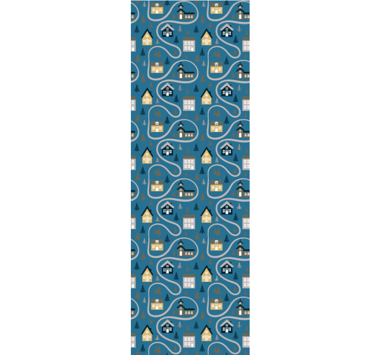 Children room roller blind with city map design - TenStickers