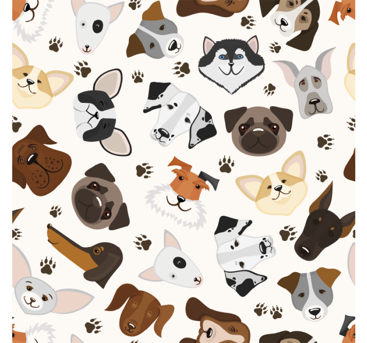 Children room roller blind cute puppy and dog pattern - TenStickers