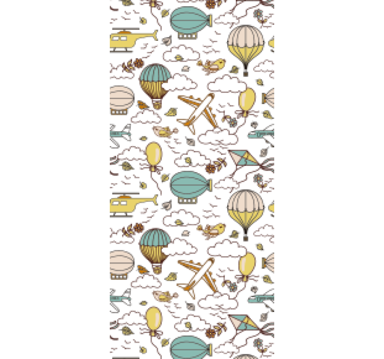 Children room roller blind vehicle collection - TenStickers