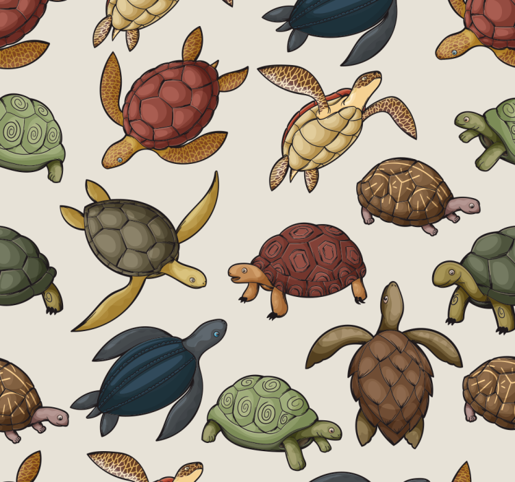 Children room roller blind turtle variety - TenStickers