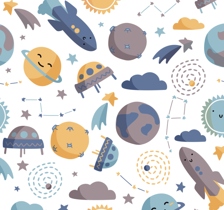 Happy space children room roller blind - TenStickers