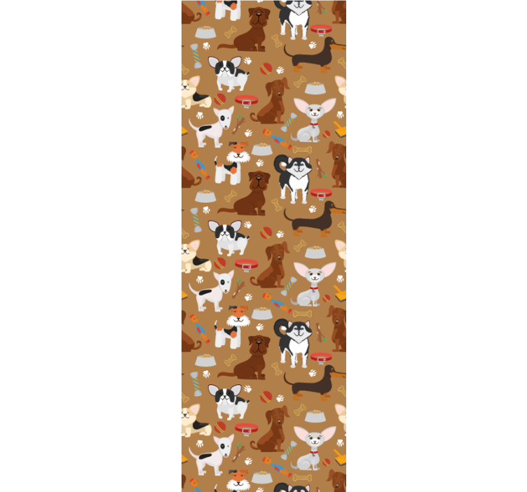 Children room roller blind with various cute dog designs - TenStickers