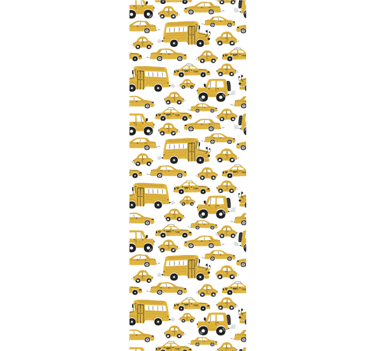 Children room roller blind cute yellow car design - TenStickers