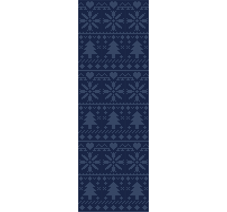 Office roller blind in navy blue christmas knit - TenStickers