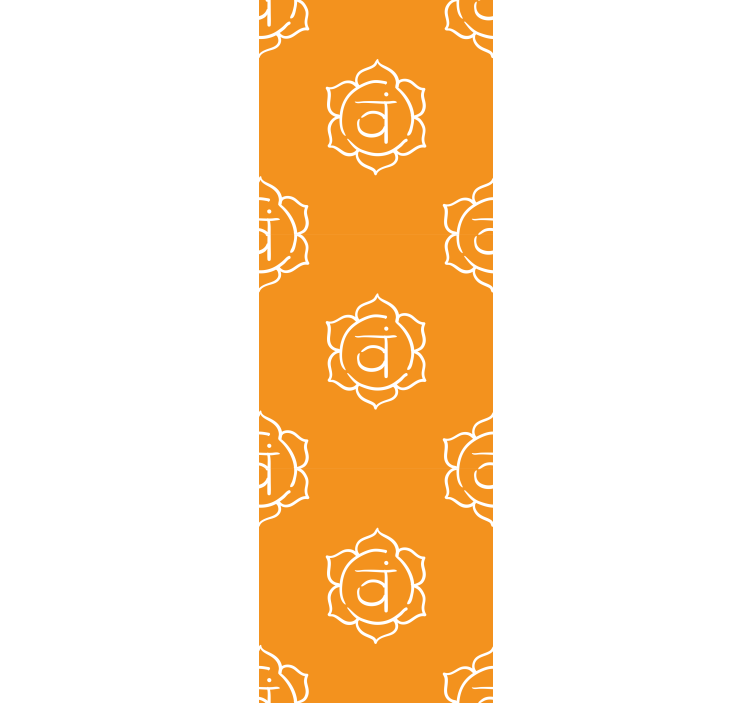 Office roller blind with beautiful sacral chakra symbol - TenStickers