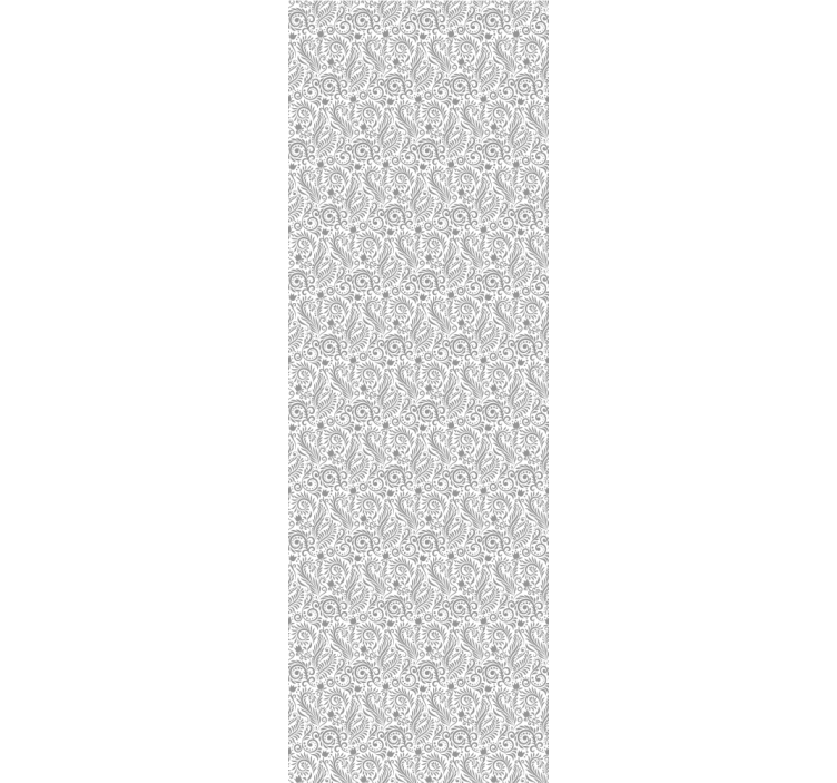 Office roller blind ornamental vintage flowers - TenStickers