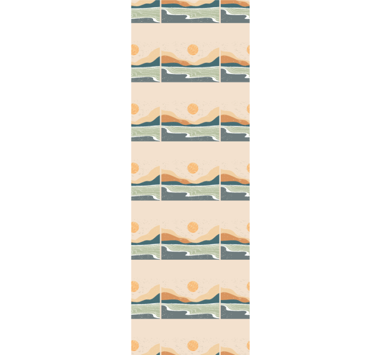 Office roller blind abstract sunset mountains - TenStickers