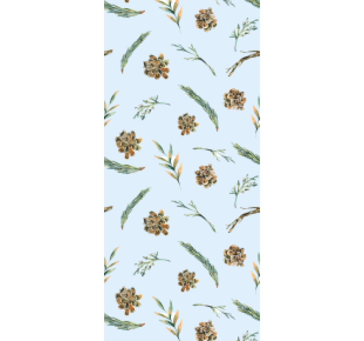 Office roller blind in blue watercolor floral - TenStickers