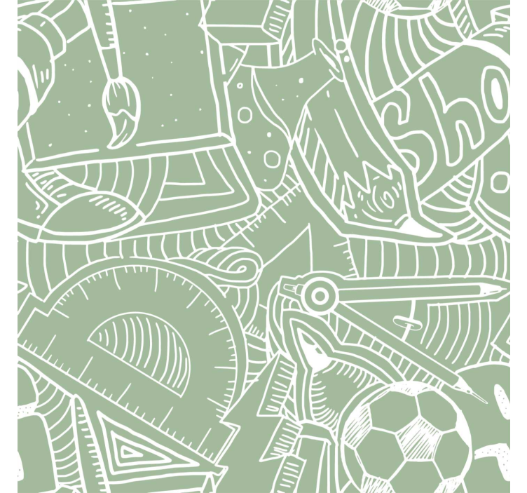 Teenage bedroom roller blind green school chalk - TenStickers