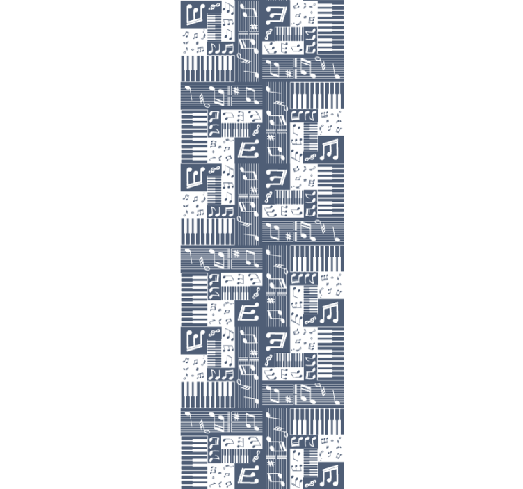 Teenage bedroom roller blind musical piano - TenStickers