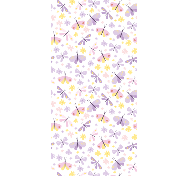 Teenage bedroom roller blind in purple butterfly design - TenStickers