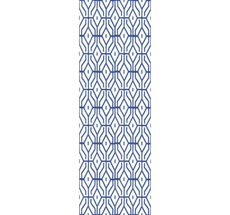 Teenage bedroom roller blind in eclectic blue lines - TenStickers