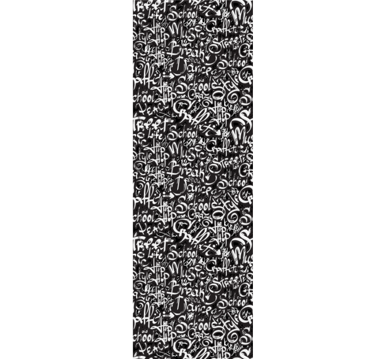 Teenage bedroom roller blind graffiti tags design - TenStickers