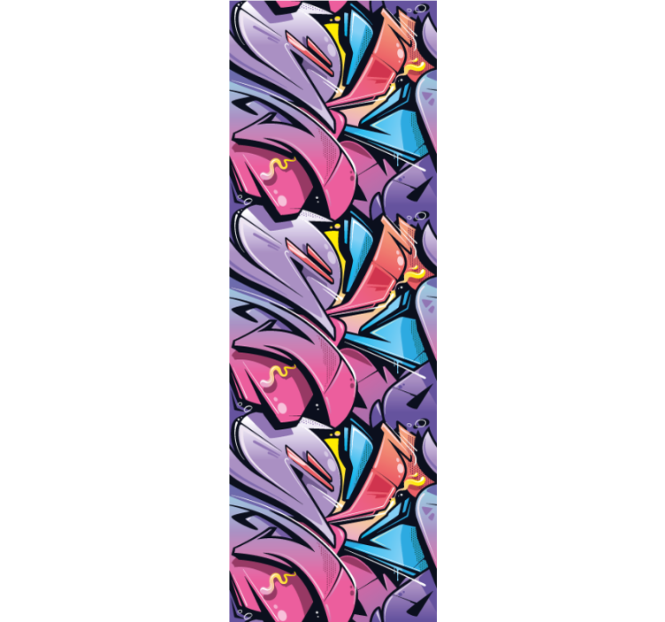 Teenage bedroom roller blind with realistic graffiti - TenStickers