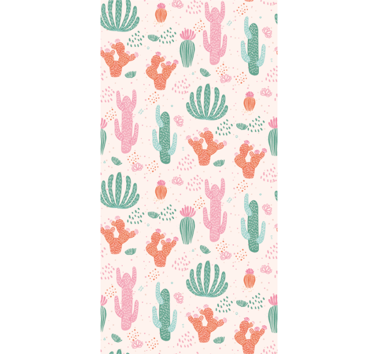 Teenage bedroom roller blind retro cactus design - TenStickers