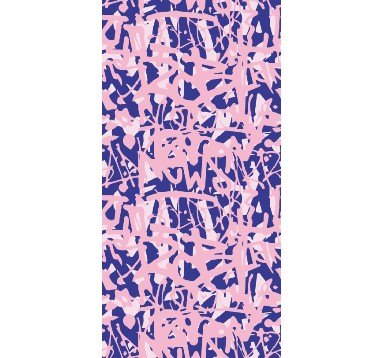 Teenage bedroom roller blind in pink and purple graffiti - TenStickers